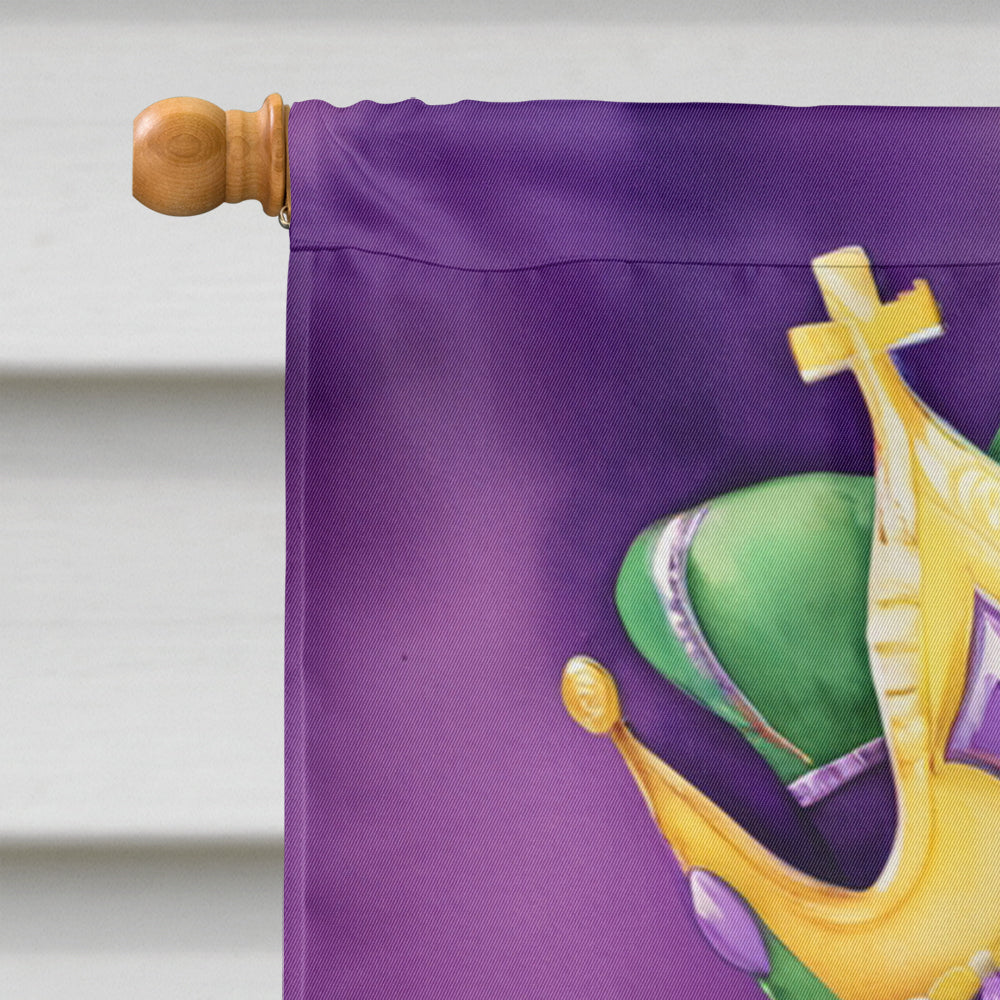 Redbone Coonhound King of Mardi Gras House Flag Image 3