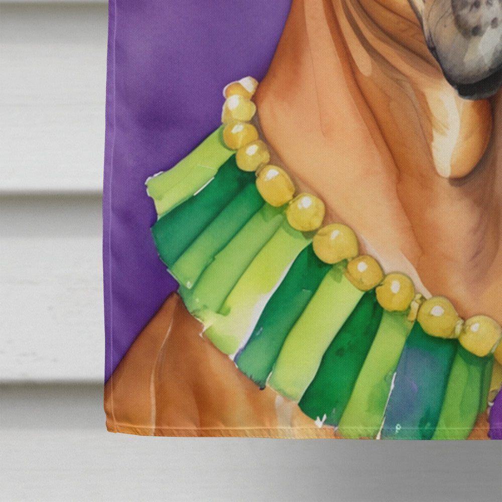 Rhodesian Ridgeback King of Mardi Gras House Flag Image 4