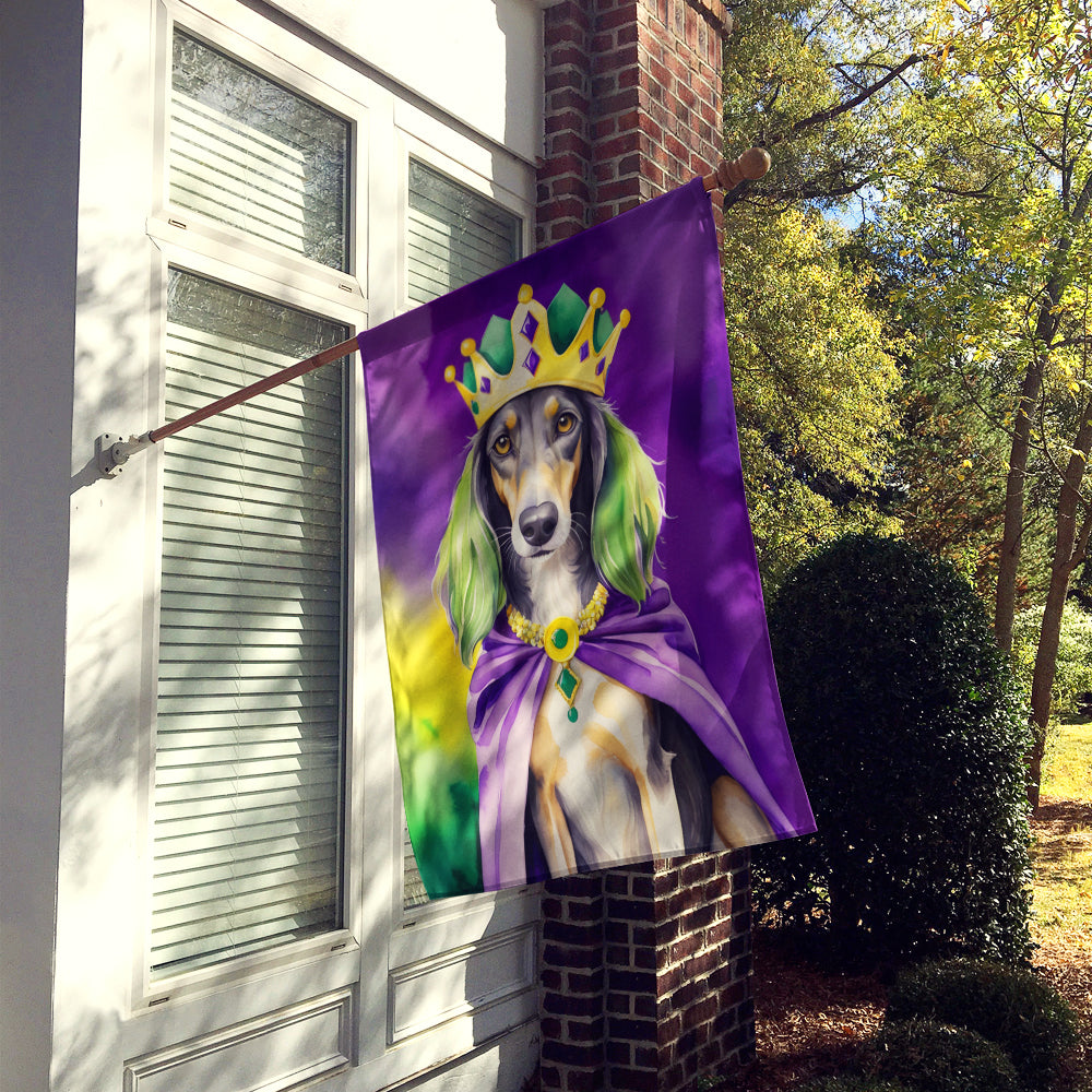 Saluki King of Mardi Gras House Flag Image 2