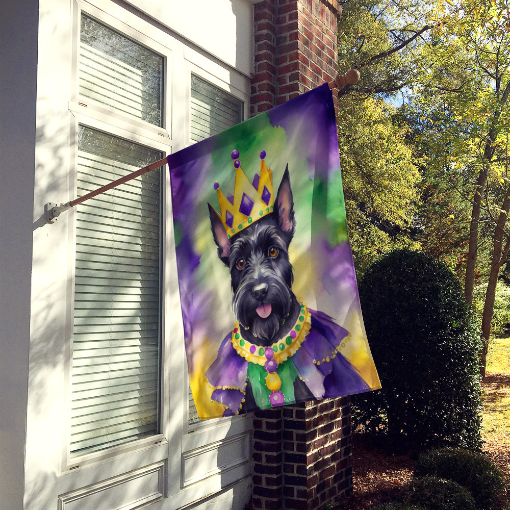 Scottish Terrier King of Mardi Gras House Flag Image 2