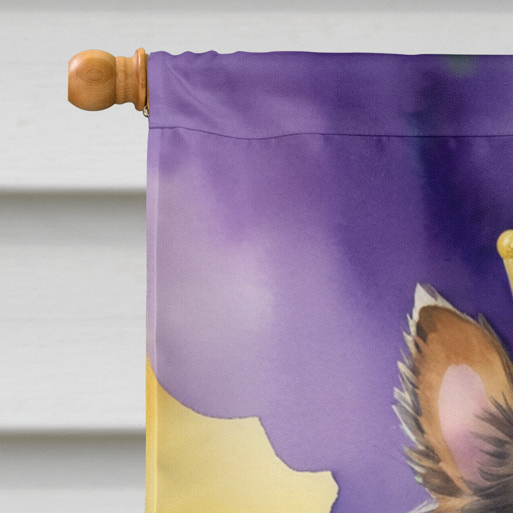 Sheltie King of Mardi Gras House Flag Image 3