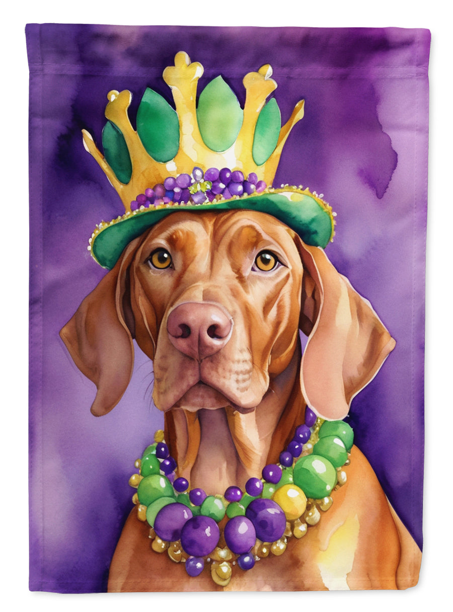 Vizsla King of Mardi Gras House Flag Image 1