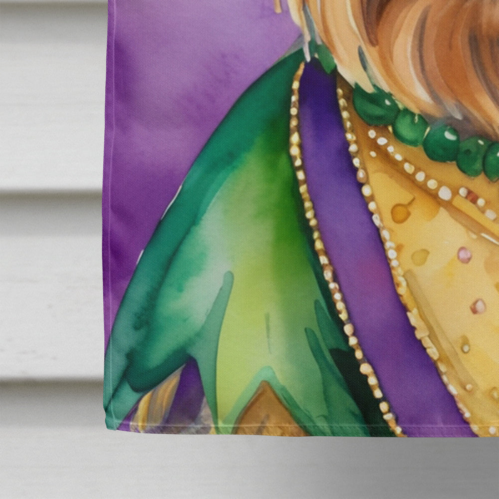 Yorkshire Terrier King of Mardi Gras House Flag Image 4