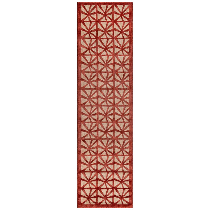 Liora Manne Tonga Tile Rug 5x7 Chili Red Indoor Outdoor Weather Resistant Image 1