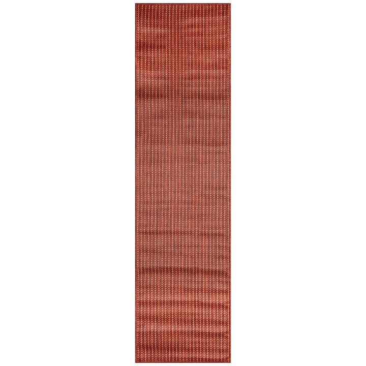 Liora Manne Carmel Indoor Outdoor Area Rug Chili Red Textured Stripe 5x8 Image 12