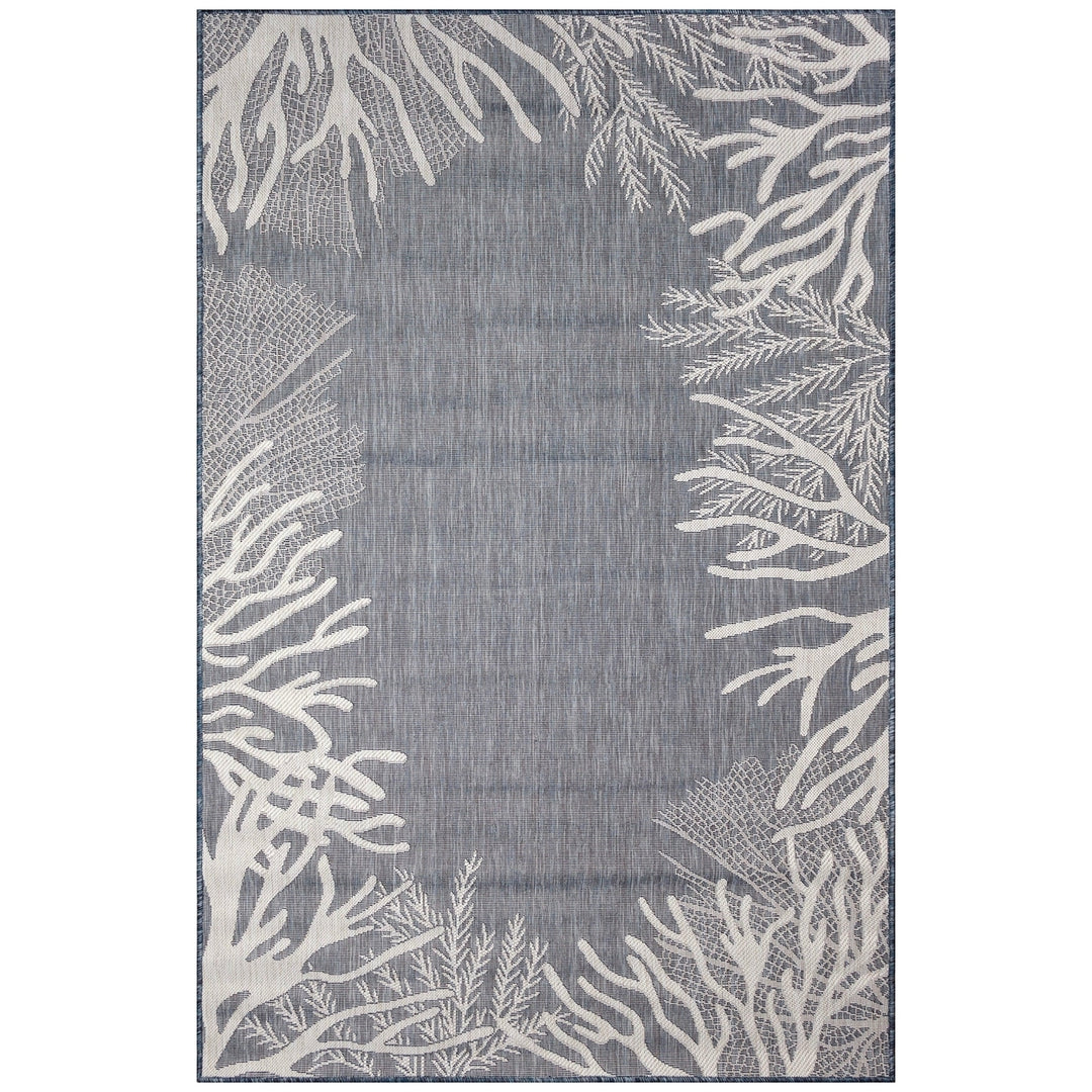 Liora Manne Carmel Reef Border Indoor Outdoor Area Rug Navy Image 9