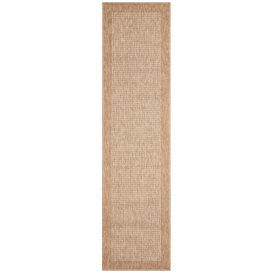 Liora Manne Sahara Texture Border Area Rug Ivory Indoor Outdoor 5x8 ft Polypropylene Image 2