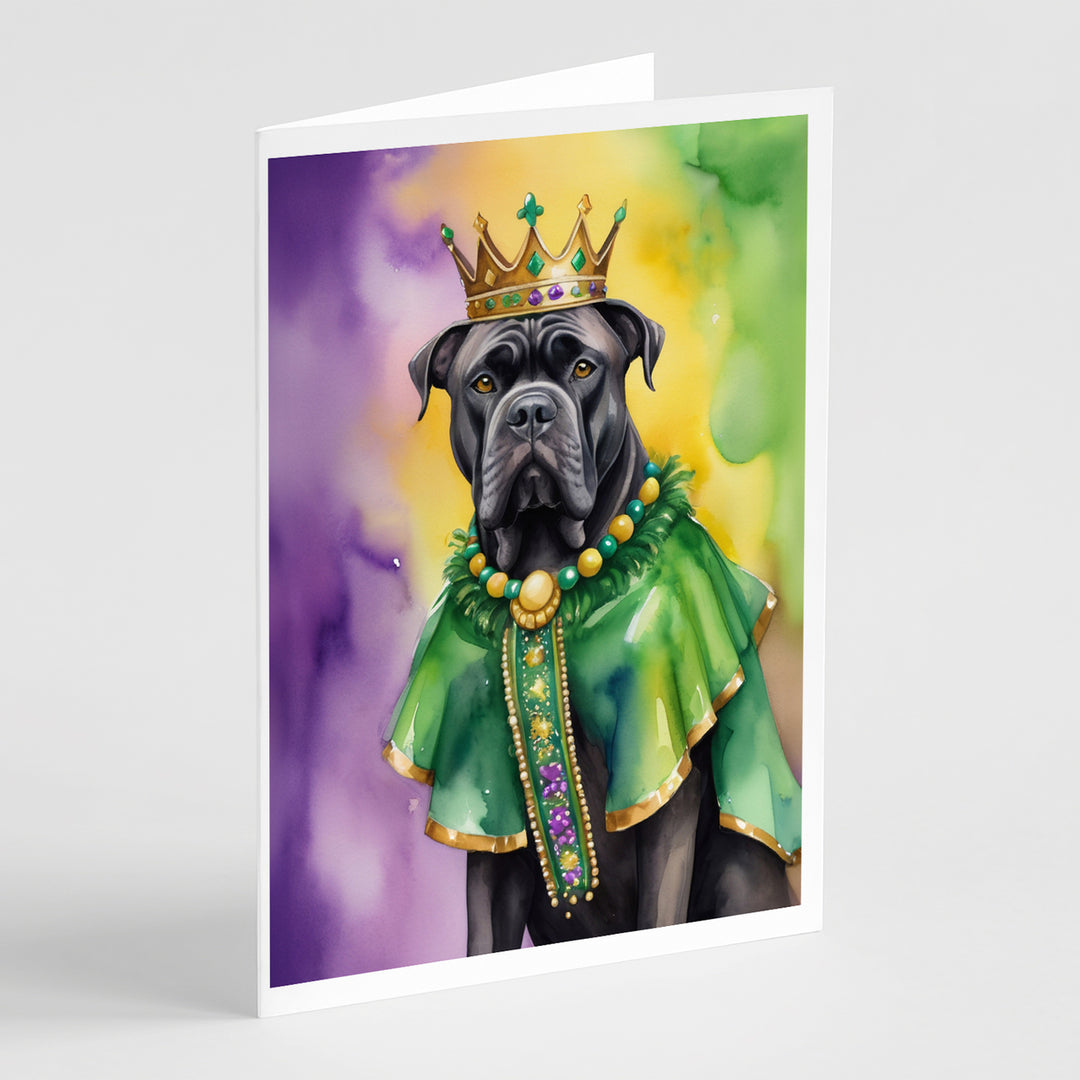 Cane Corso King of Mardi Gras Greeting Cards Pack of 8 Image 1