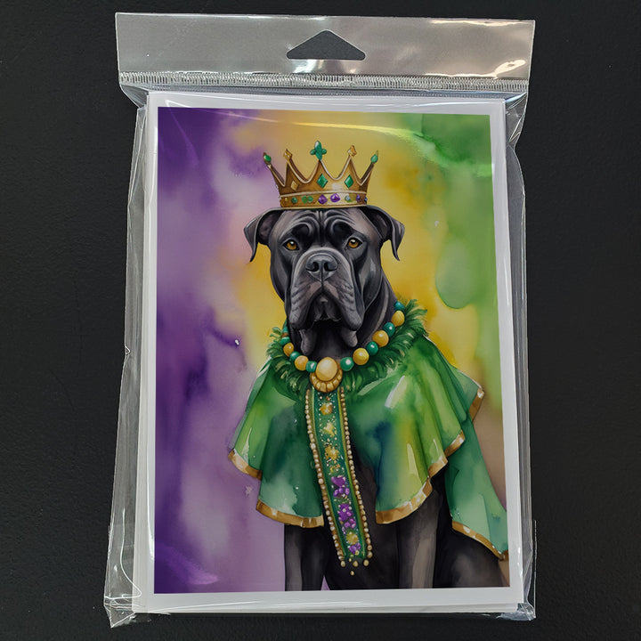 Cane Corso King of Mardi Gras Greeting Cards Pack of 8 Image 3