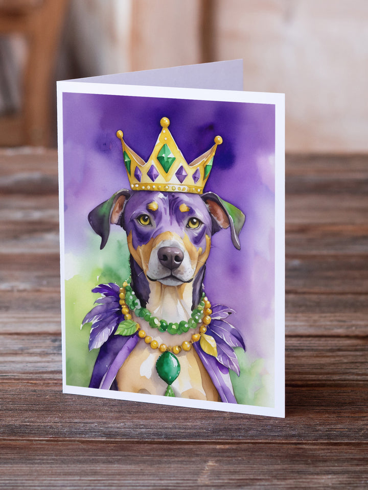 Catahoula King of Mardi Gras Greeting Cards Pack of 8 Image 2