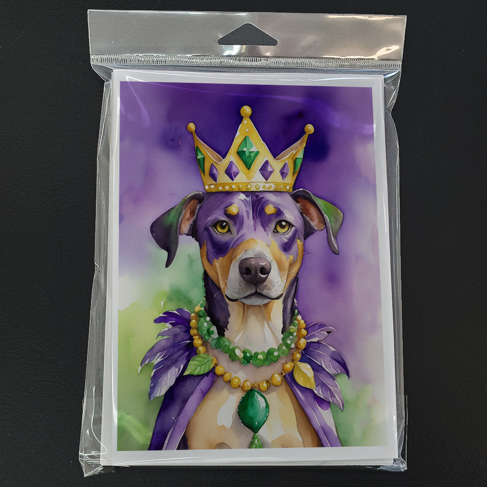 Catahoula King of Mardi Gras Greeting Cards Pack of 8 Image 3