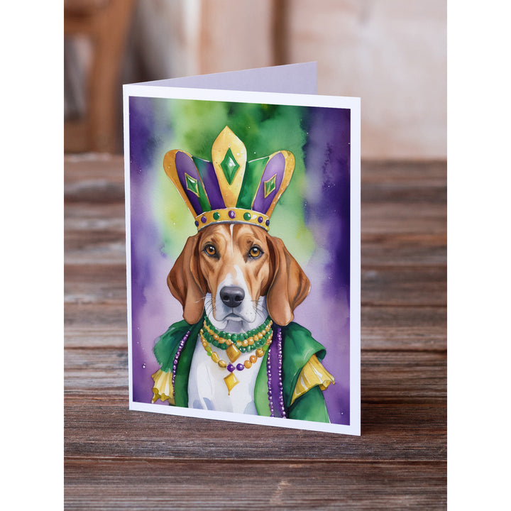 English Foxhound King of Mardi Gras Greeting Cards Pack of 8 Image 2