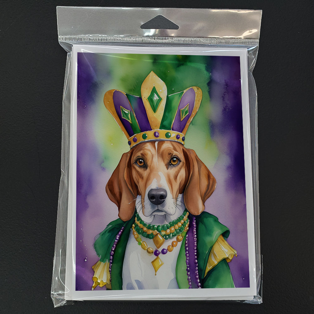 English Foxhound King of Mardi Gras Greeting Cards Pack of 8 Image 3