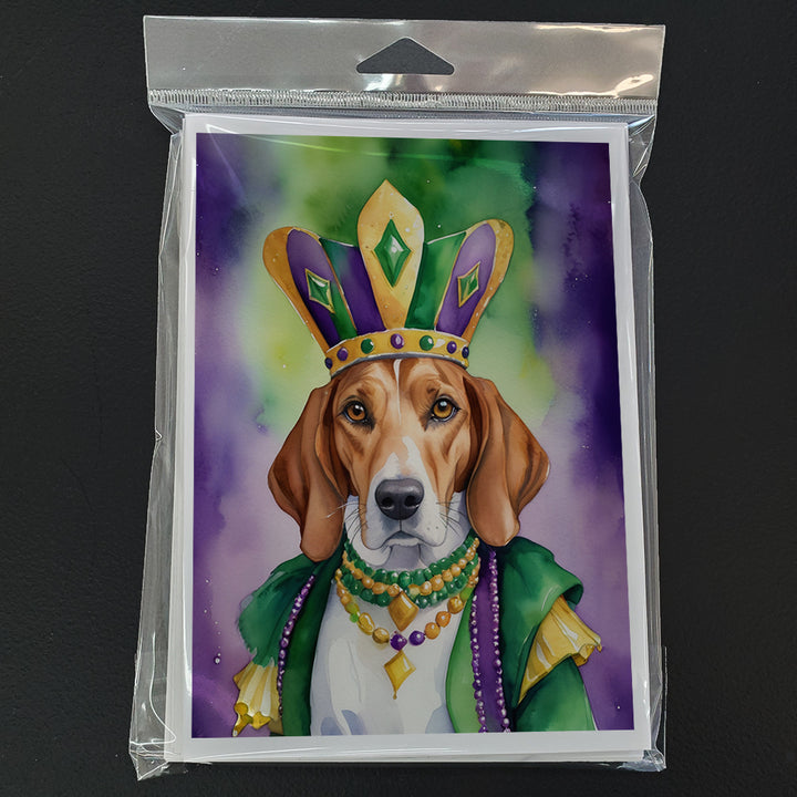 English Foxhound King of Mardi Gras Greeting Cards Pack of 8 Image 3