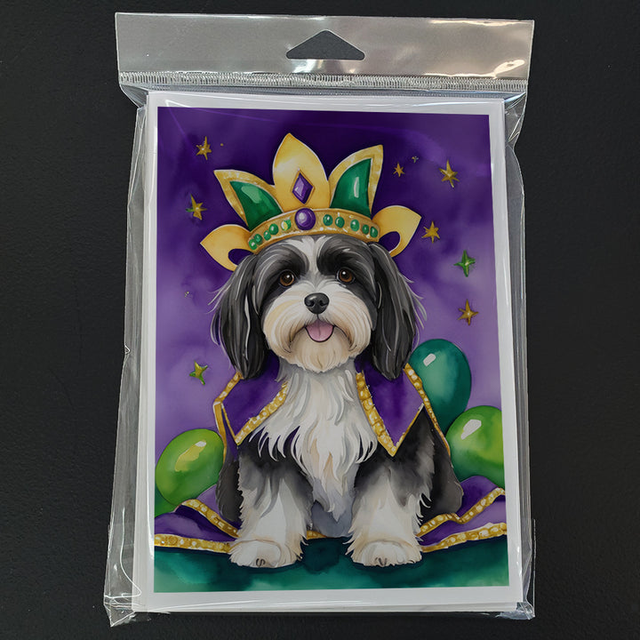 Havanese King of Mardi Gras Greeting Cards Pack of 8 Image 3