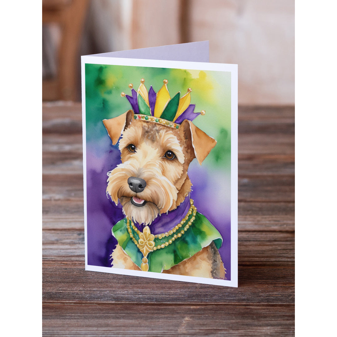 Lakeland Terrier King of Mardi Gras Greeting Cards Pack of 8 Image 2