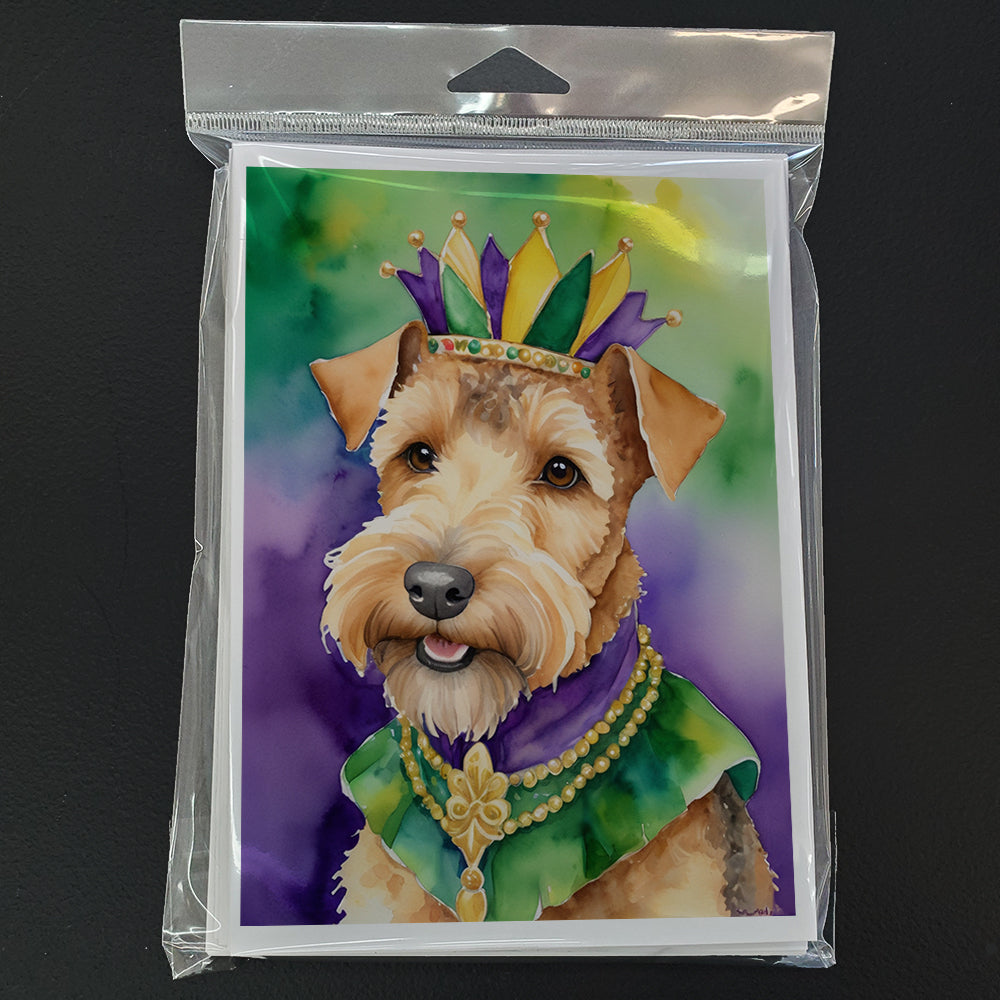 Lakeland Terrier King of Mardi Gras Greeting Cards Pack of 8 Image 3