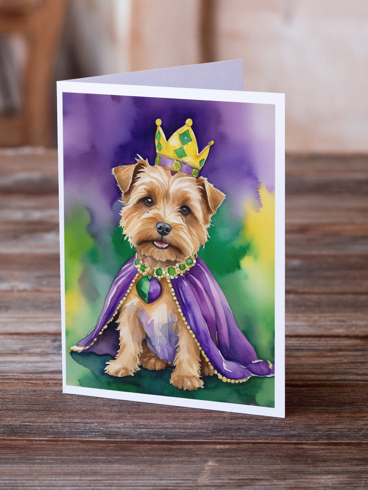 Norfolk Terrier King of Mardi Gras Greeting Cards Pack of 8 Image 2