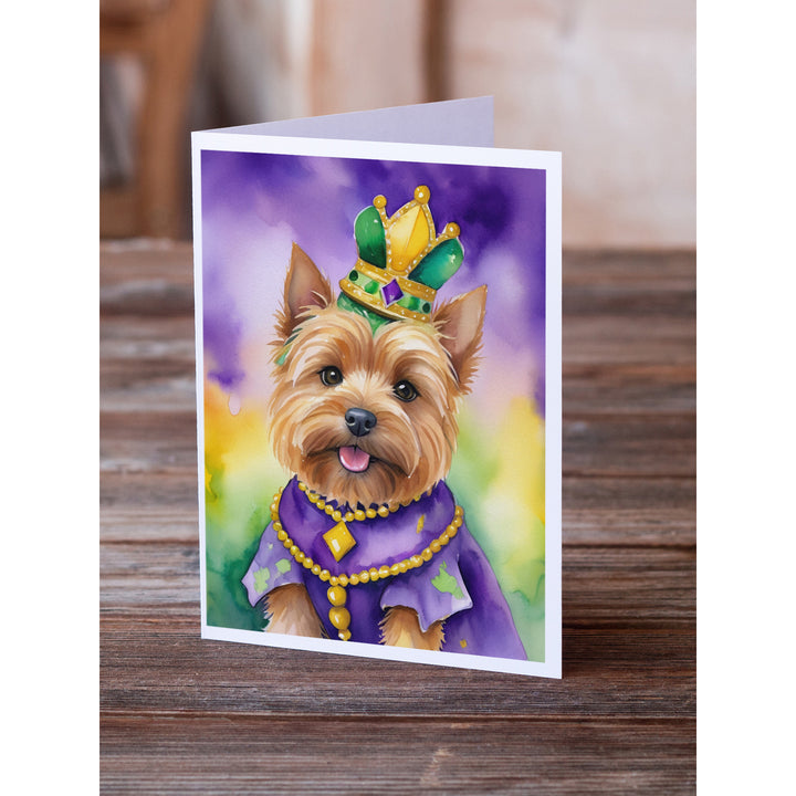 Norwich Terrier King of Mardi Gras Greeting Cards Pack of 8 Image 2