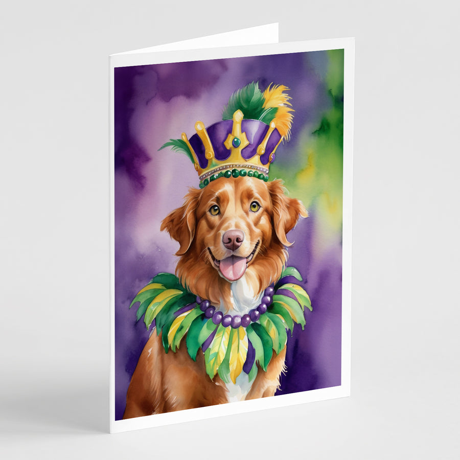 Nova Scotia Duck Tolling Retriever King of Mardi Gras Greeting Cards Pack of 8 Image 1