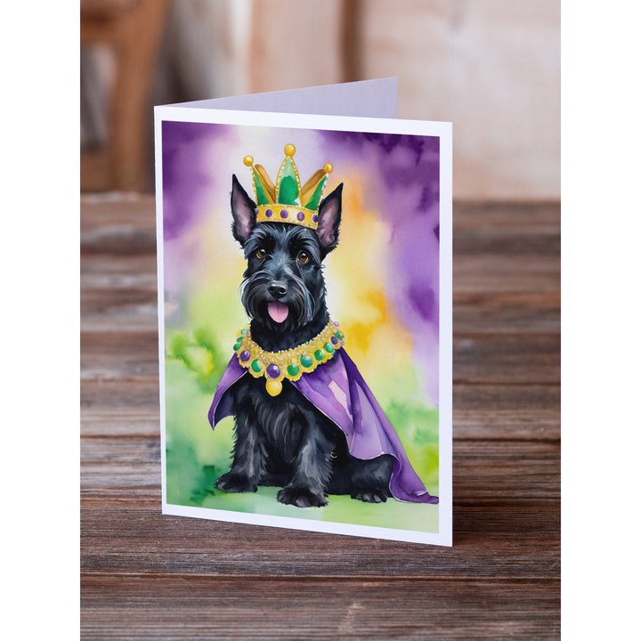 Scottish Terrier King of Mardi Gras Greeting Cards Pack of 8 Image 2