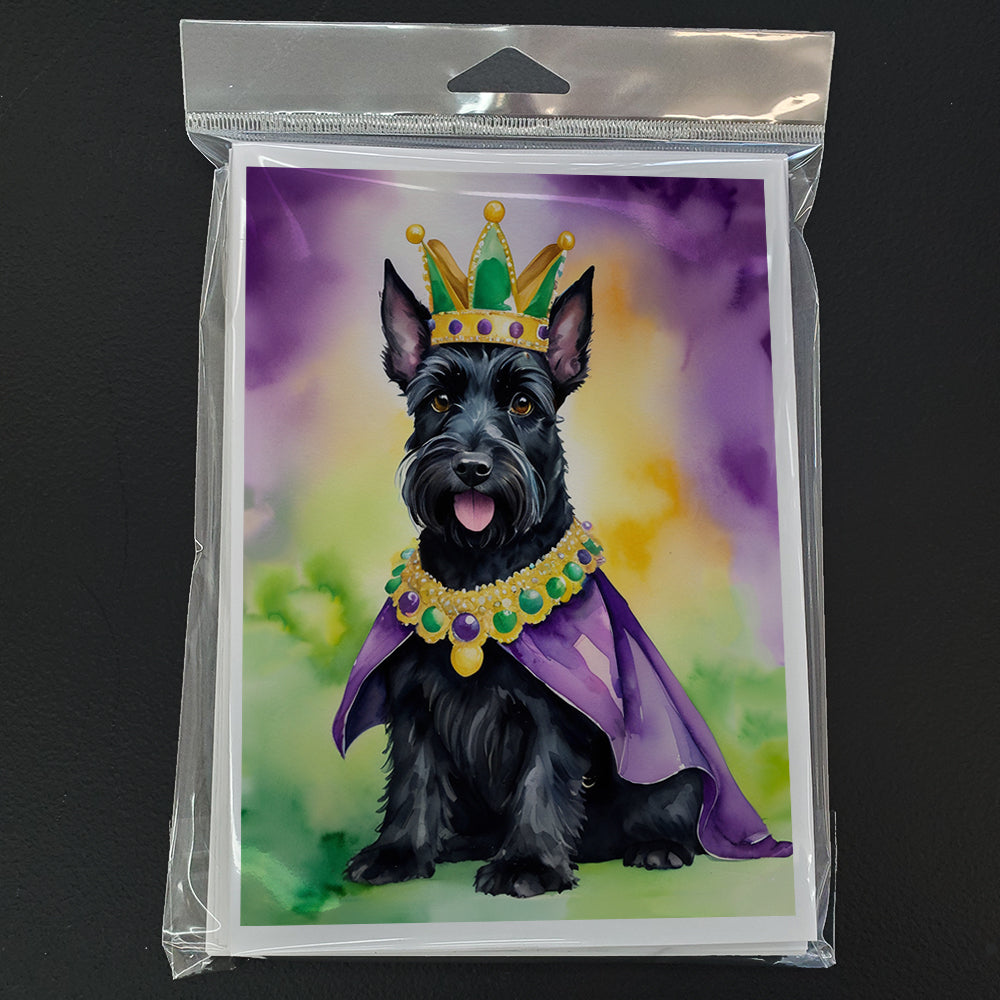 Scottish Terrier King of Mardi Gras Greeting Cards Pack of 8 Image 3