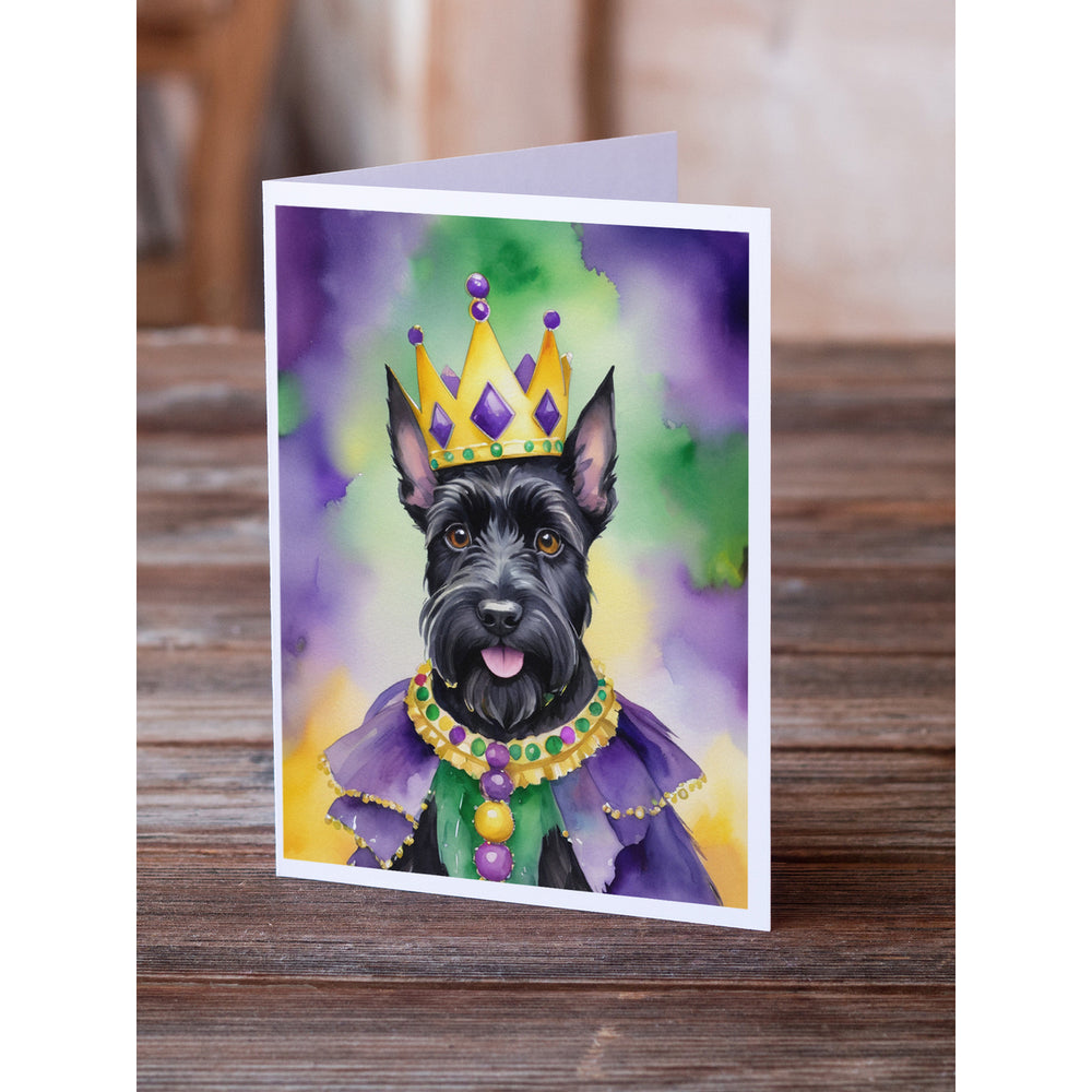 Scottish Terrier King of Mardi Gras Greeting Cards Pack of 8 Image 2