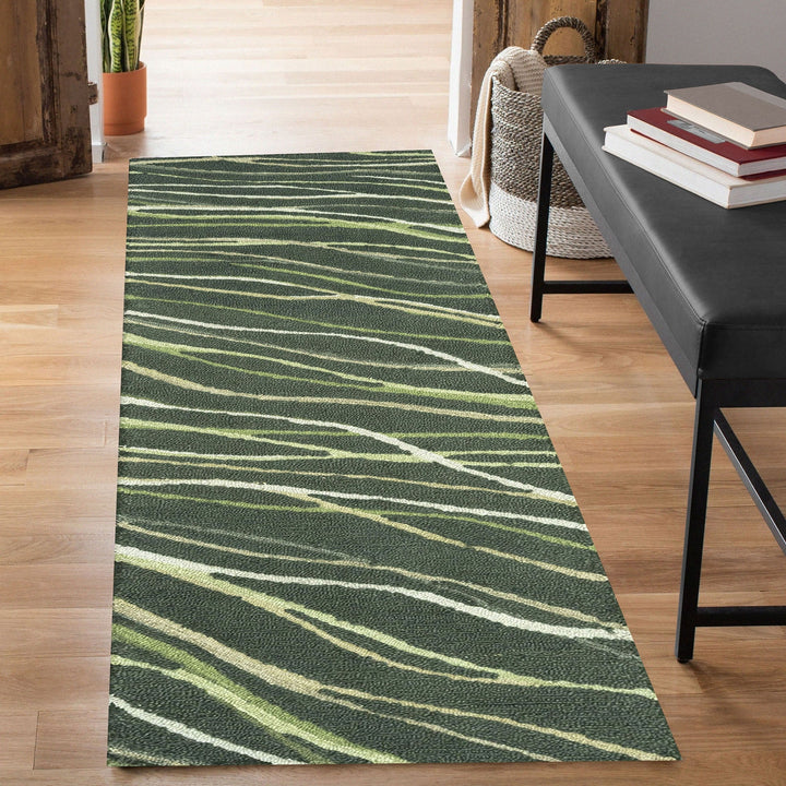 Liora Manne Ribbons Indoor Area Rug Moss Hand-Tufted 80% Wool 20% Cotton Image 4