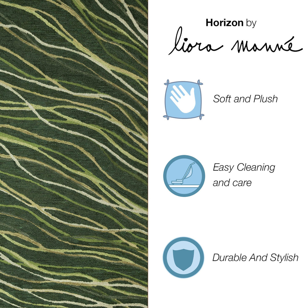 Liora Manne Horizon Ribbons Indoor Area Rug Moss Image 7