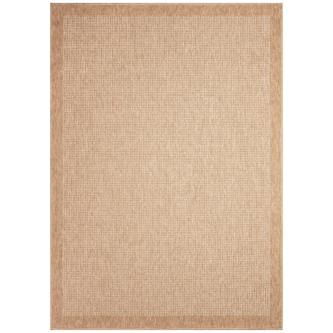 Liora Manne Sahara Texture Border Area Rug Ivory Indoor Outdoor 5x8 ft Polypropylene Image 3