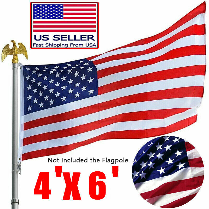 4x6 FT American US Flag Window Patriotic USA Flag Stars Grommets Garden Decor Image 7