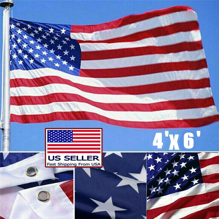 4x6 FT American US Flag Window Patriotic USA Flag Stars Grommets Garden Decor Image 9