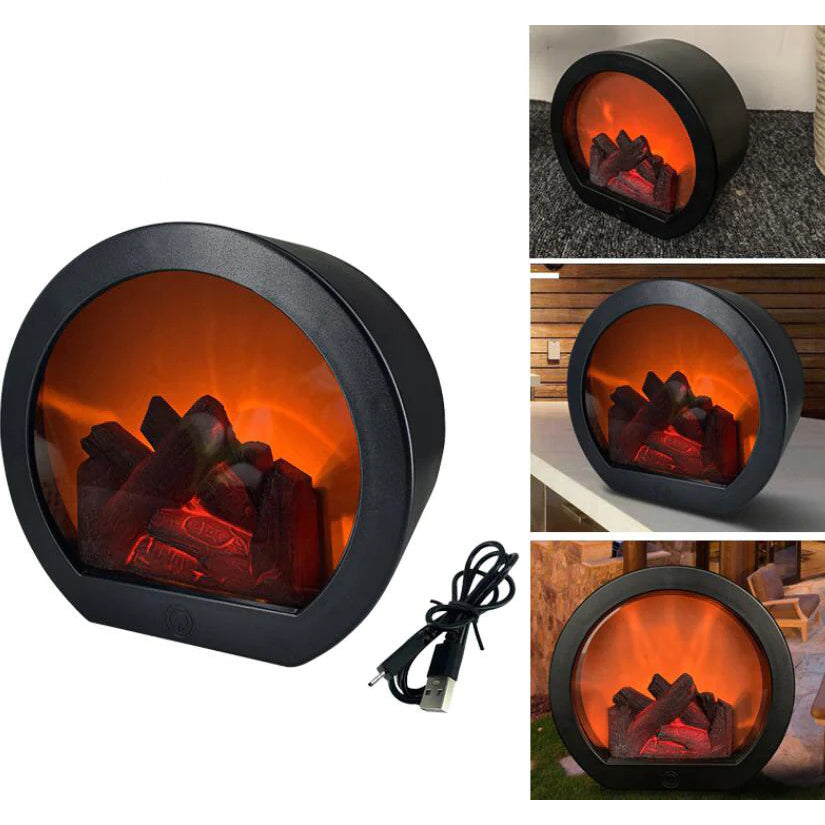 Led Tabletop Fireplace Flame Light Image 4