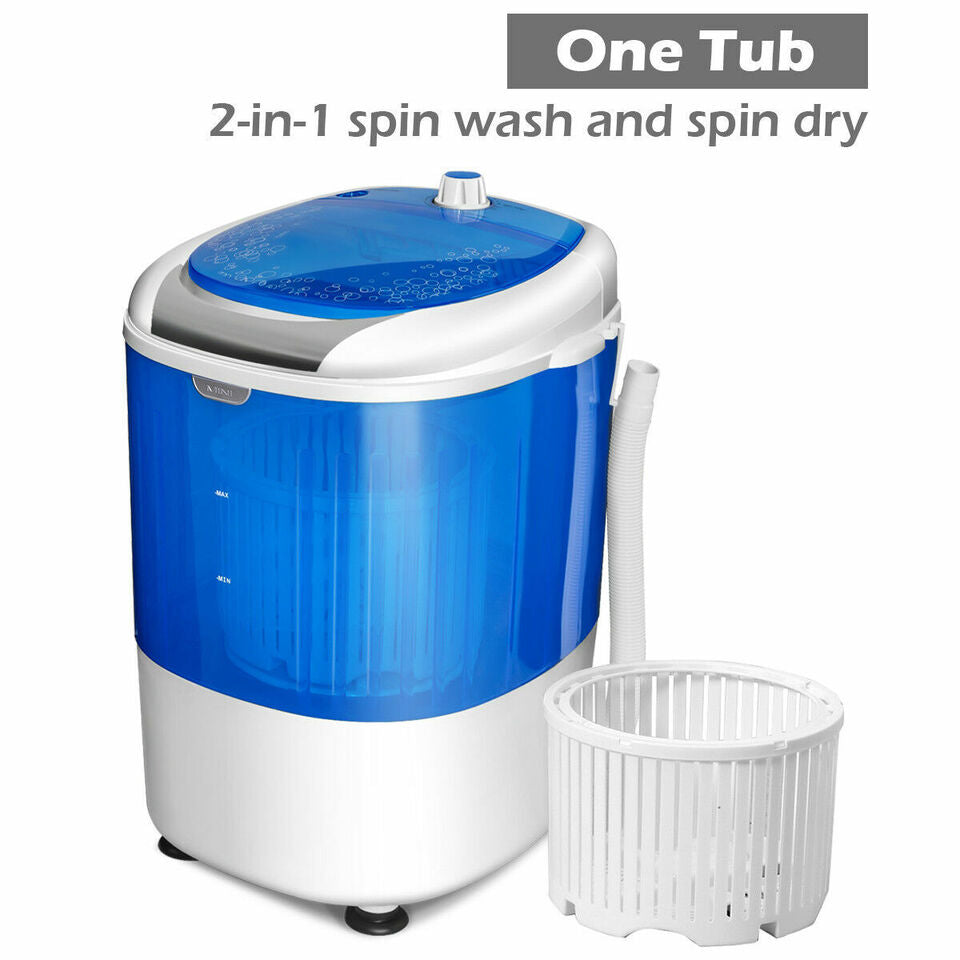 Costway Portable Mini Counter Top Washing Machine 5.5lbs Spin Basket Laundry Image 3