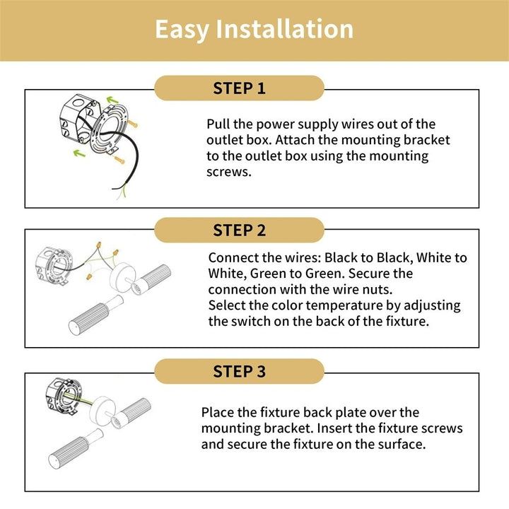 ExBrite 13.78" LED Vanity Light - Dimmable and Color Temperature Adjustable Bathroom Lighting Fixture Image 7