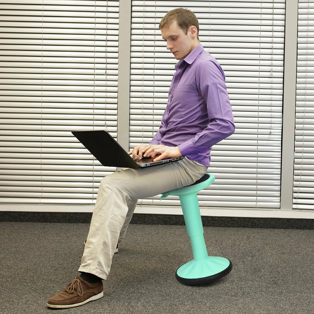 Wobble Chair Height Adjustable Active Learning Stool Sitting Home Office Green Backless Silicone Image 4