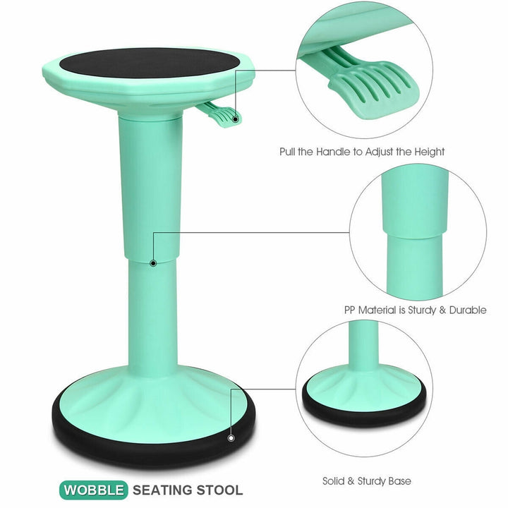 Wobble Chair Height Adjustable Active Learning Stool Sitting Home Office Green Backless Silicone Image 6