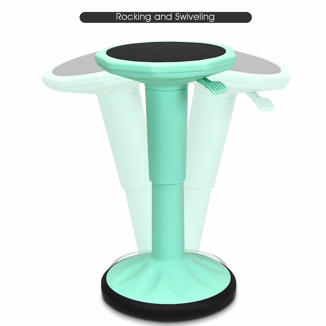 Wobble Chair Height Adjustable Active Learning Stool Sitting Home Office Green Backless Silicone Image 8