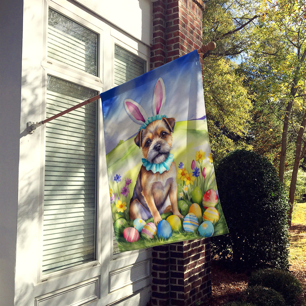 Border Terrier Easter Egg Hunt House Flag Image 2