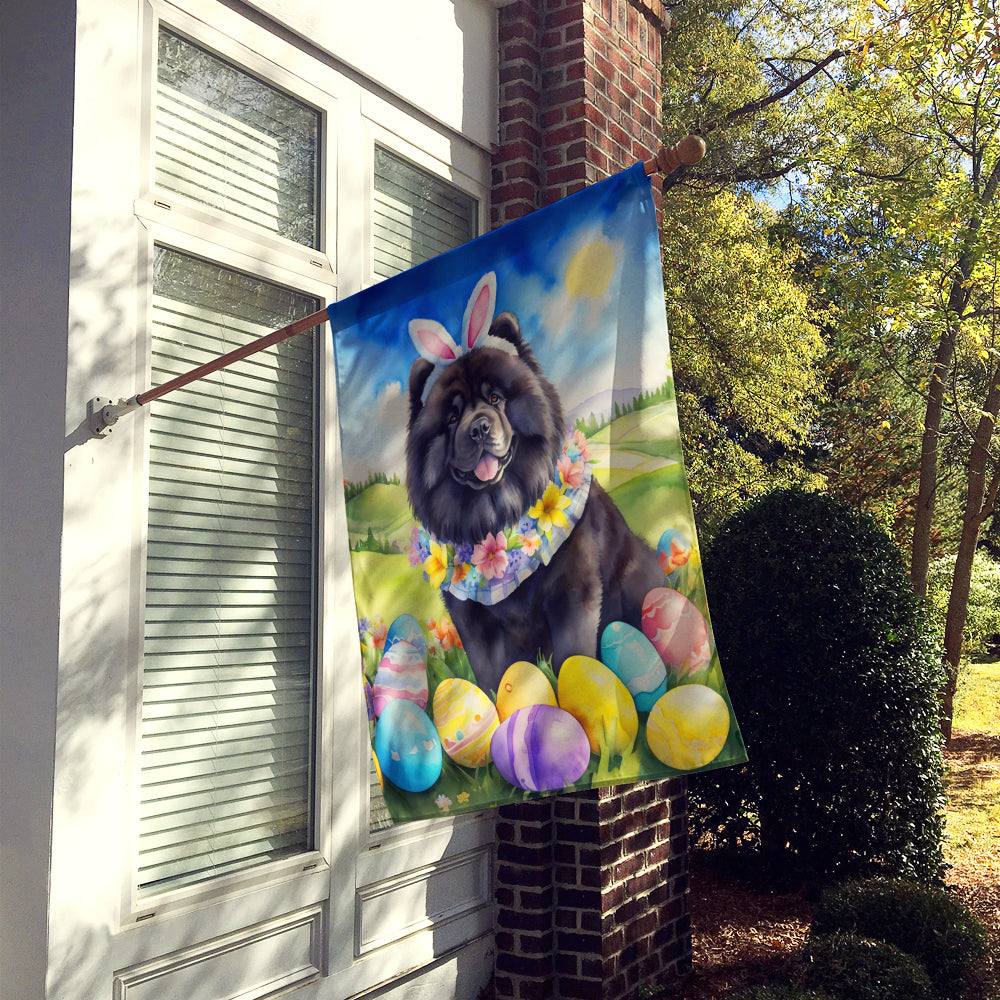 Chow Chow Easter Egg Hunt House Flag Image 2