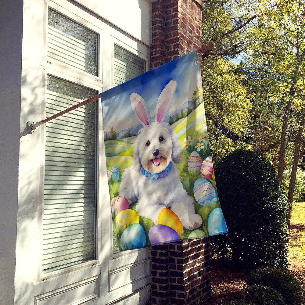 Coton de Tulear Easter Egg Hunt House Flag Image 2