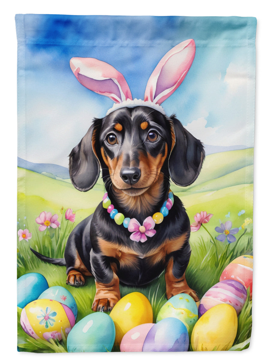 Dachshund Easter Egg Hunt House Flag Image 1