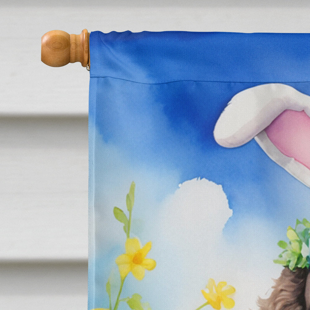 Curly-Coated Retriever Easter Egg Hunt House Flag Image 3