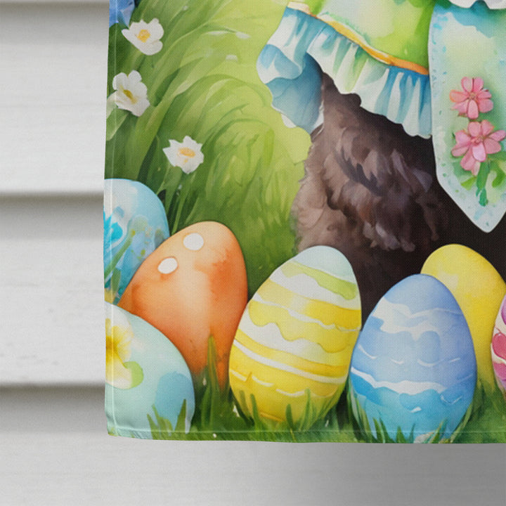 Curly-Coated Retriever Easter Egg Hunt House Flag Image 4