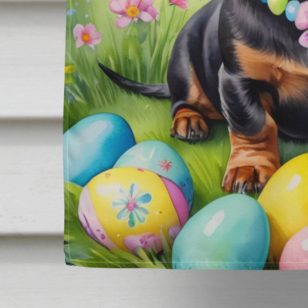 Dachshund Easter Egg Hunt House Flag Image 4