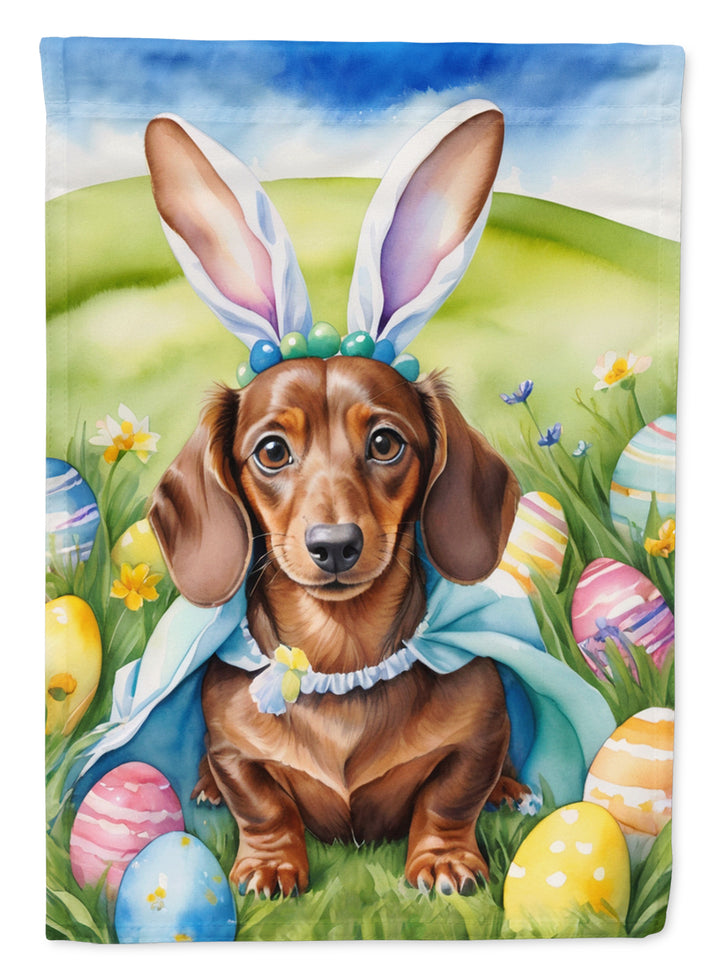 Dachshund Easter Egg Hunt House Flag Image 1