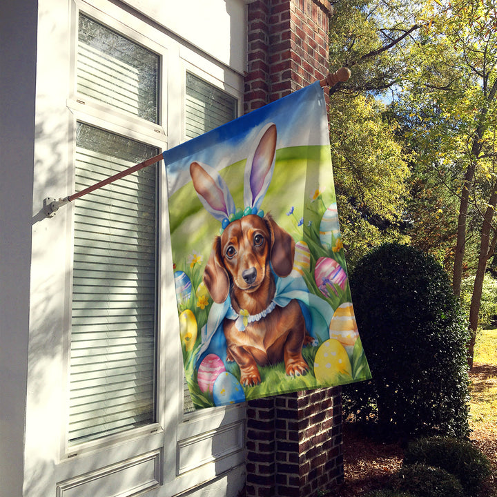 Dachshund Easter Egg Hunt House Flag Image 2