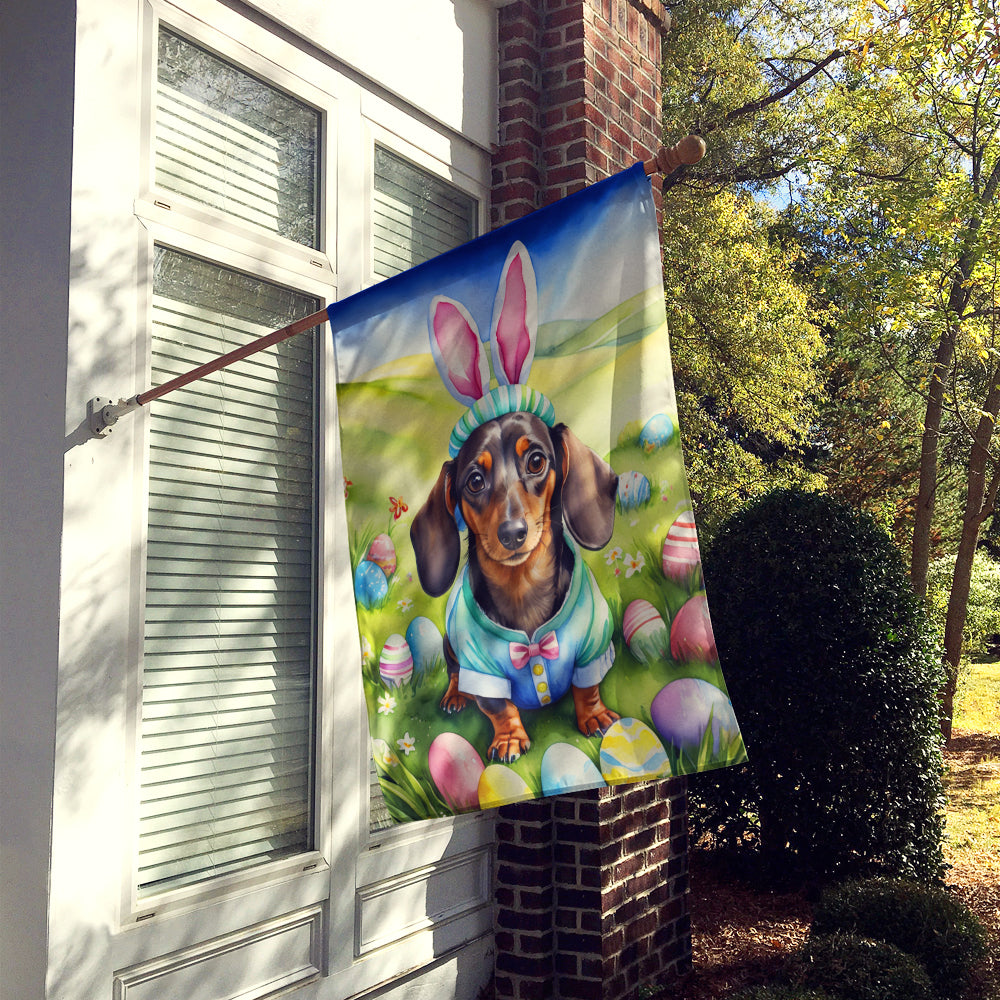 Dachshund Easter Egg Hunt House Flag Image 2