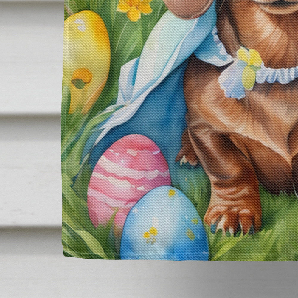 Dachshund Easter Egg Hunt House Flag Image 4