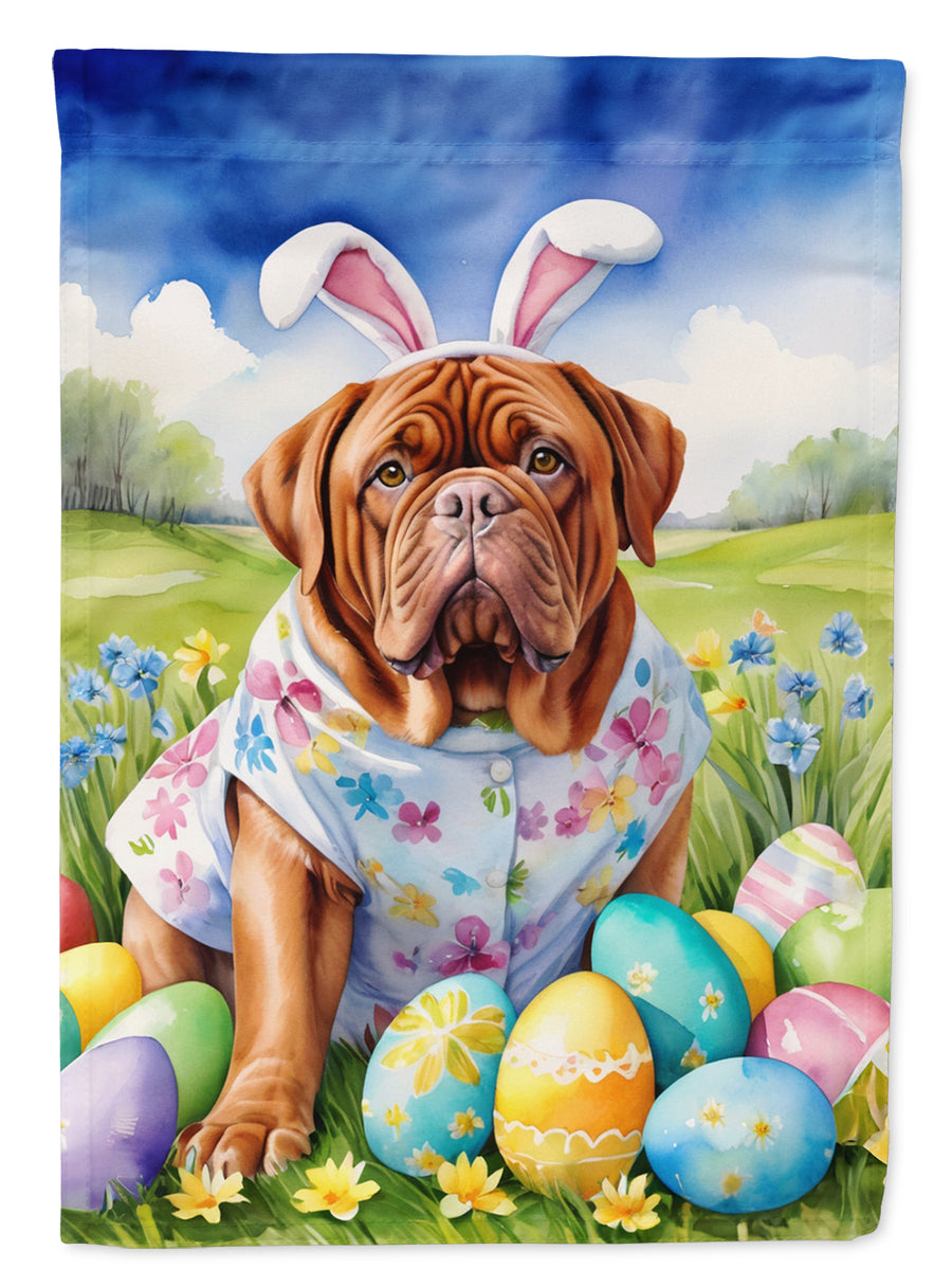 Dogue de Bordeaux Easter Egg Hunt House Flag Image 1